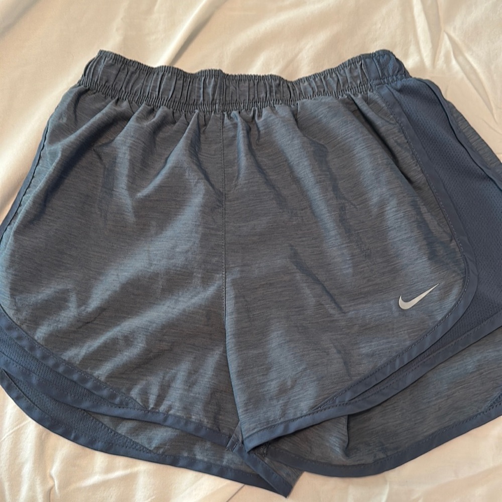 Nike women’s shorts, grey, size small.